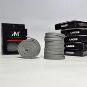 Flat Sneaker Laces- Grey Jordan laces AJ1 Laces Kicks Machine