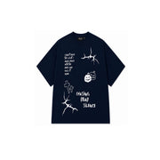 MIDNIGHT SPOOKY NAVY MEN’S OVERSIZED T-SHIRT