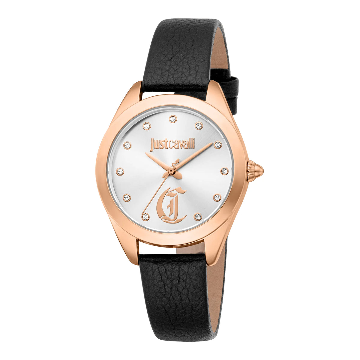 Luna Leather Black RG Silver