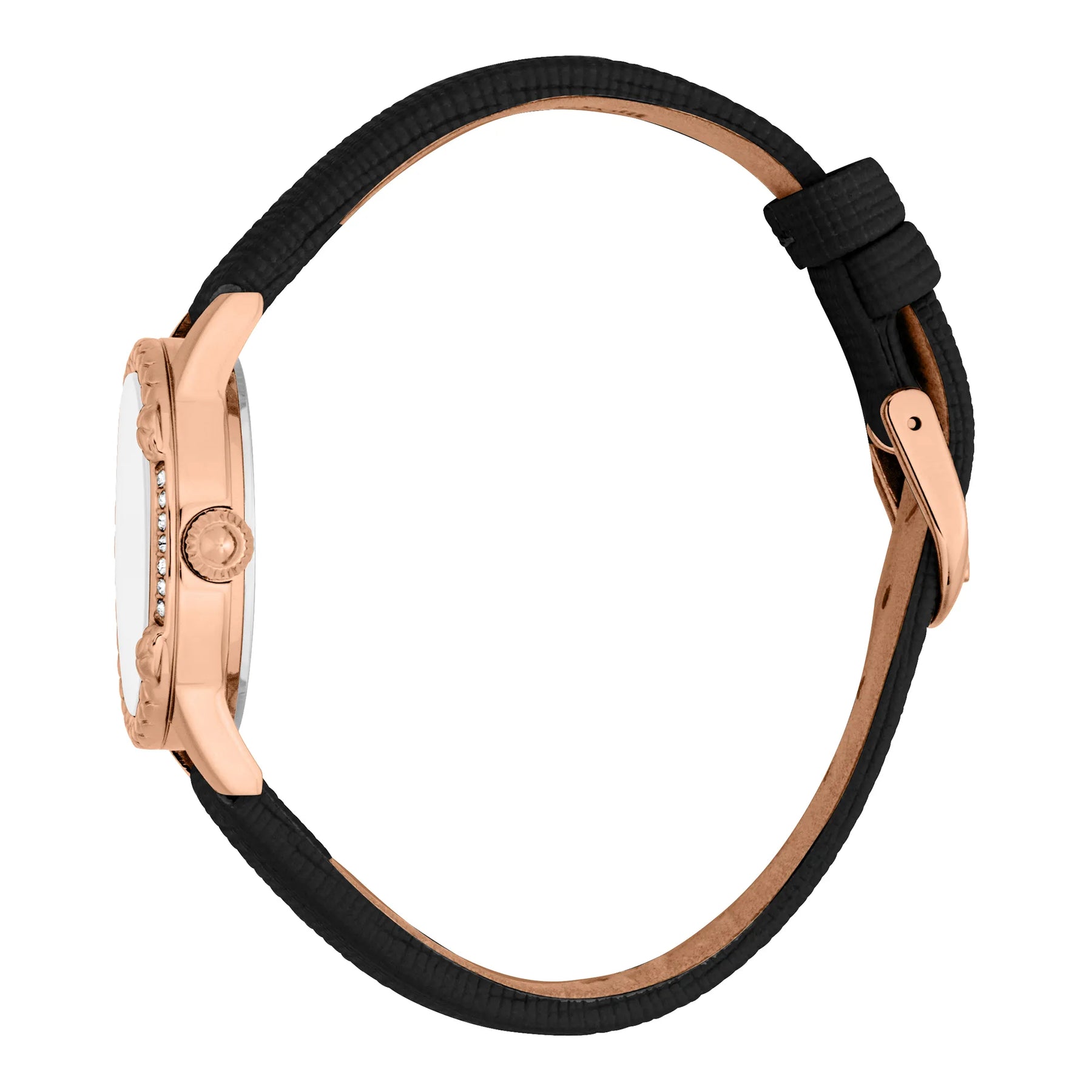 Fiorenza Snake Leather Black RG Silver