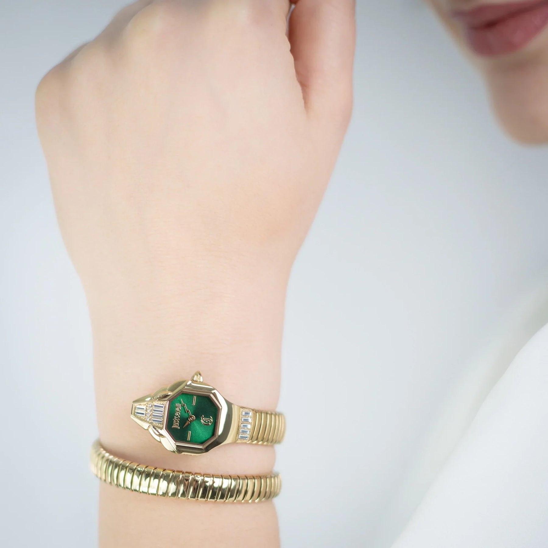 Brillante Snake Yellow Gold Green