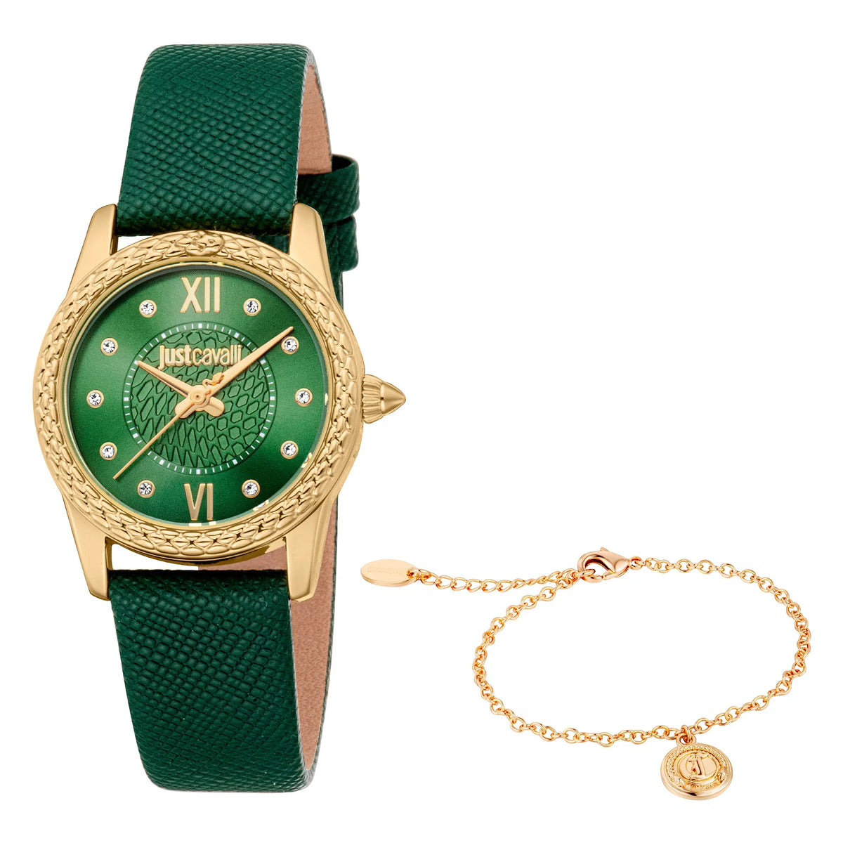 Sublime Animalier Leather Green Yellow Gold