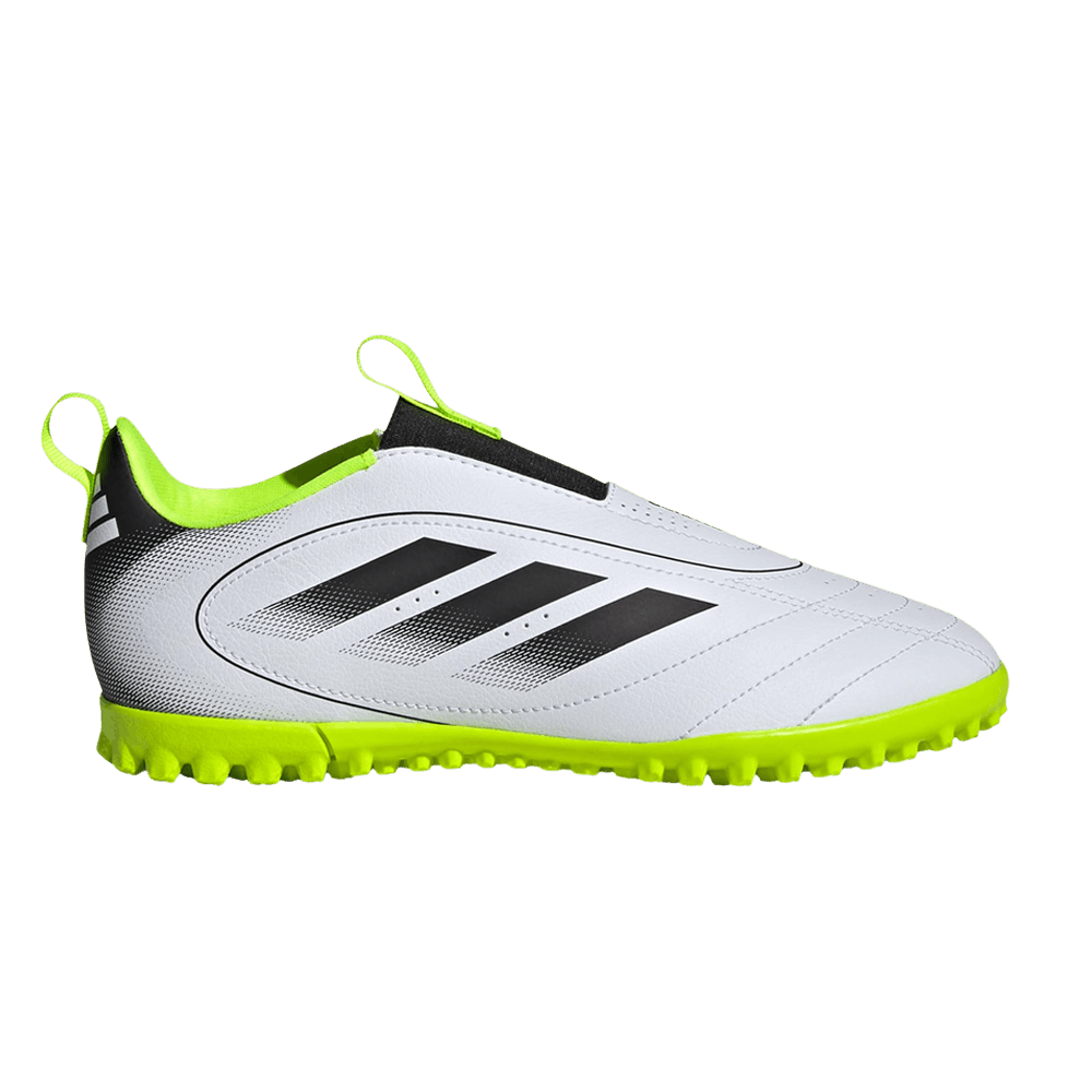 Adidas Goletto 9 Laceless Turf K White Black Lucid Lemon