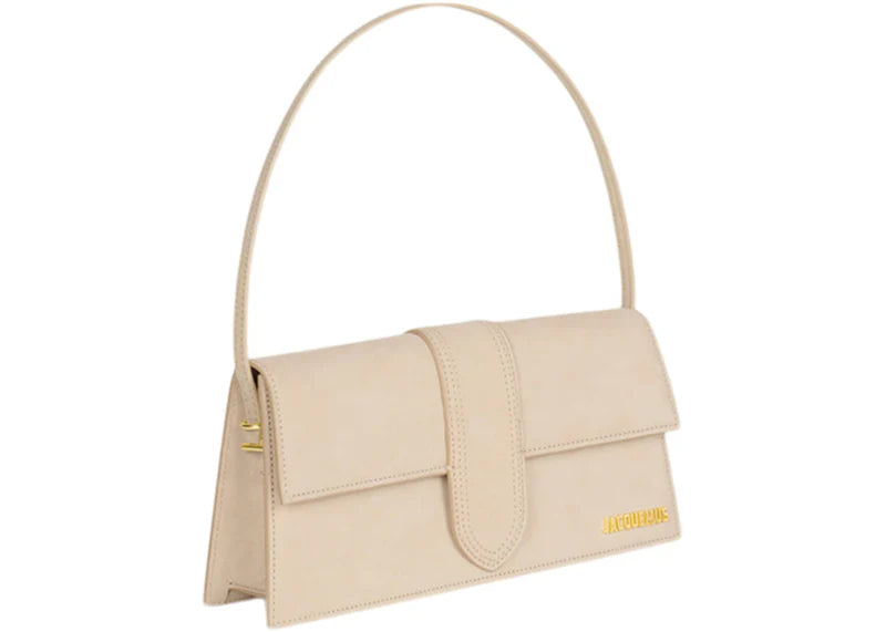 Jacquemus Le Bambino Long Flap Shoulder Bag Dark Beige