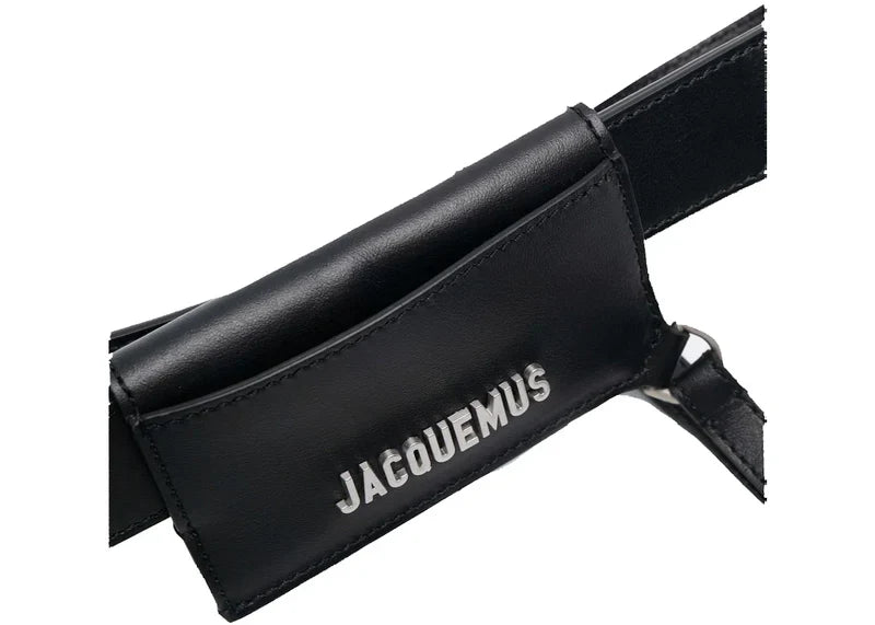 Jacquemus Leather Logo Belt Black