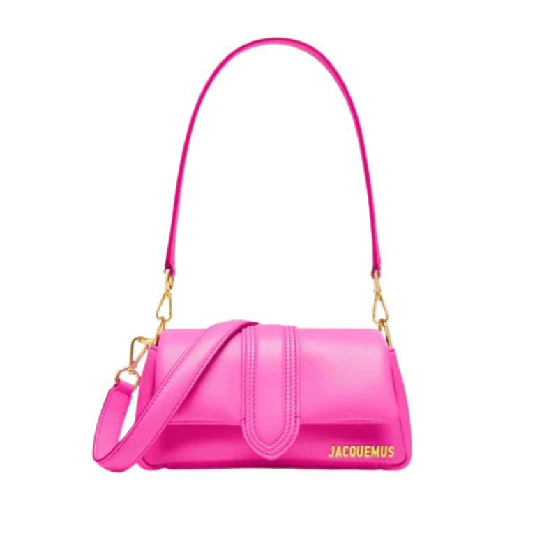 Jacquemus The Small Bambimou Soft Padded Leather Bag Neon Pink