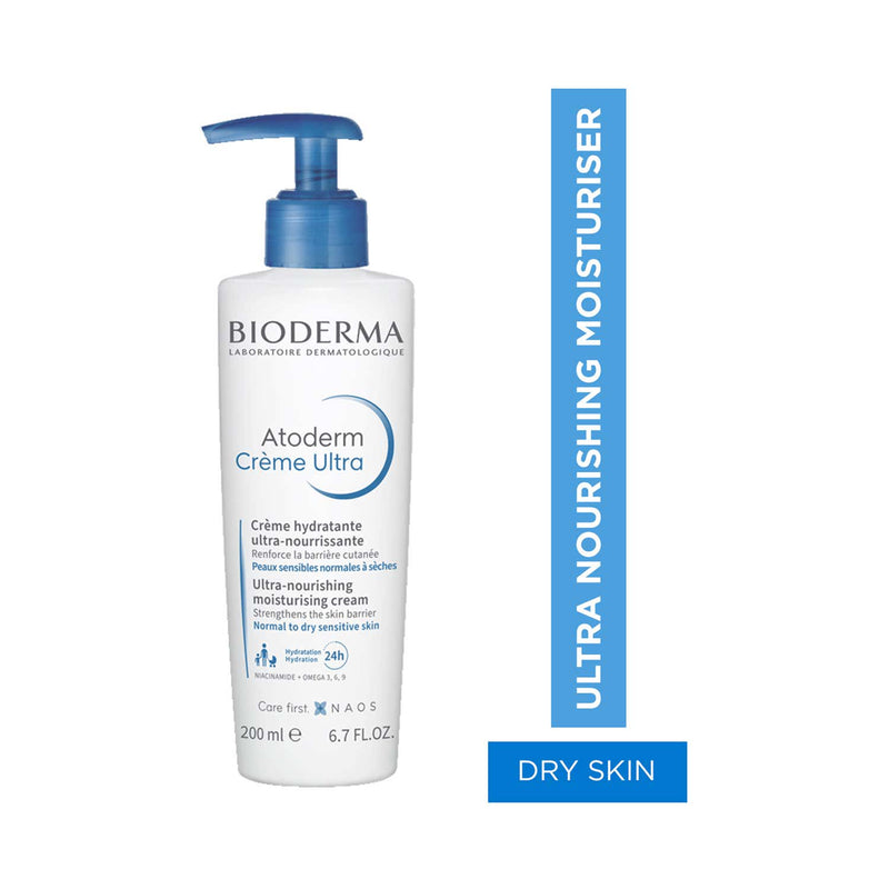 Bioderma Atoderm Creme Ultra-Nourishing Moisturiser Pump Bottle (200 ml) - Bioderma
