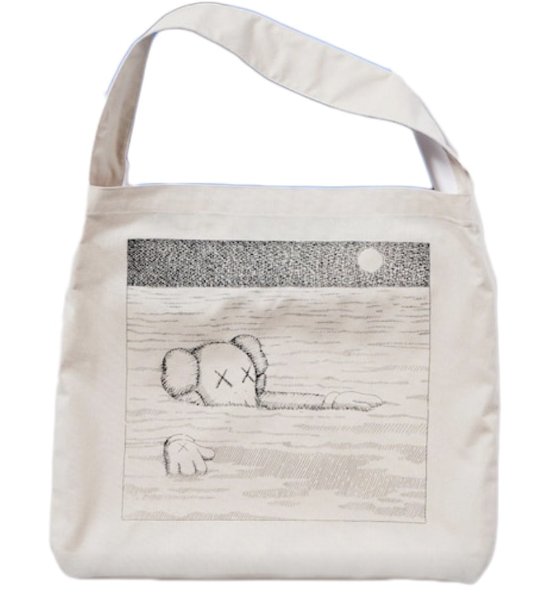 KAWS x Uniqlo Artbook Cover Tote Bag Natural