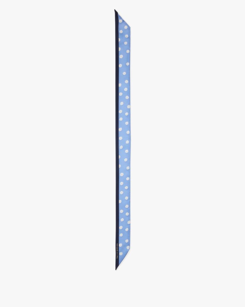 Sea Spray Dot Silk Skinny Scarf