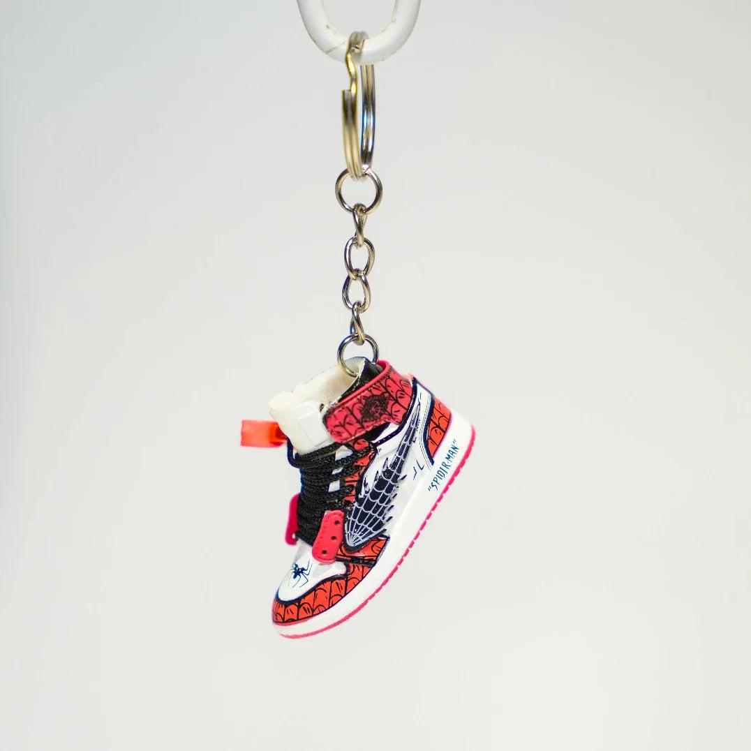3D Sneaker Keychain AJ1 Spiderman Anime Inspired
