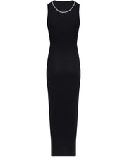 LOEWE Anagram Cotton Tank Dress Black
