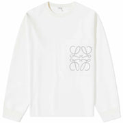 LOEWE Anagram Pocket Cotton And Viscose Sweater Soft White