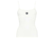 LOEWE Anagram Strappy Cotton Top White