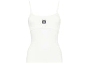LOEWE Anagram Strappy Cotton Top White