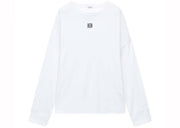LOEWE Oversized Fit Long Sleeve T-Shirt in Cotton White