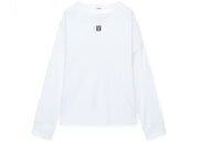 LOEWE Oversized Fit Long Sleeve T-Shirt in Cotton White