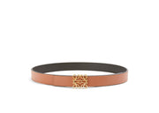 LOEWE Reversible Anagram Belt In Smooth Calfskin Tan/Black/Gold
