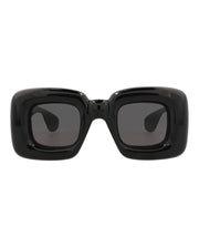 LOEWE Square-Frame Injection Sunglasses Black Black Smoke (LW40098I-41-01A)