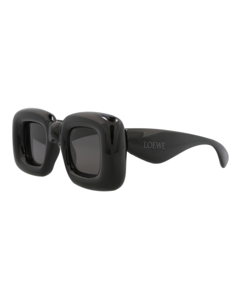 LOEWE Square-Frame Injection Sunglasses Black Black Smoke (LW40098I-41-01A)