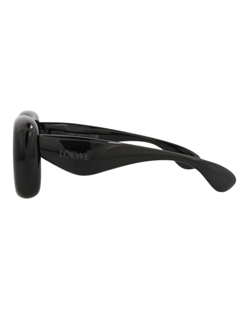 LOEWE Square-Frame Injection Sunglasses Black Black Smoke (LW40098I-41-01A)