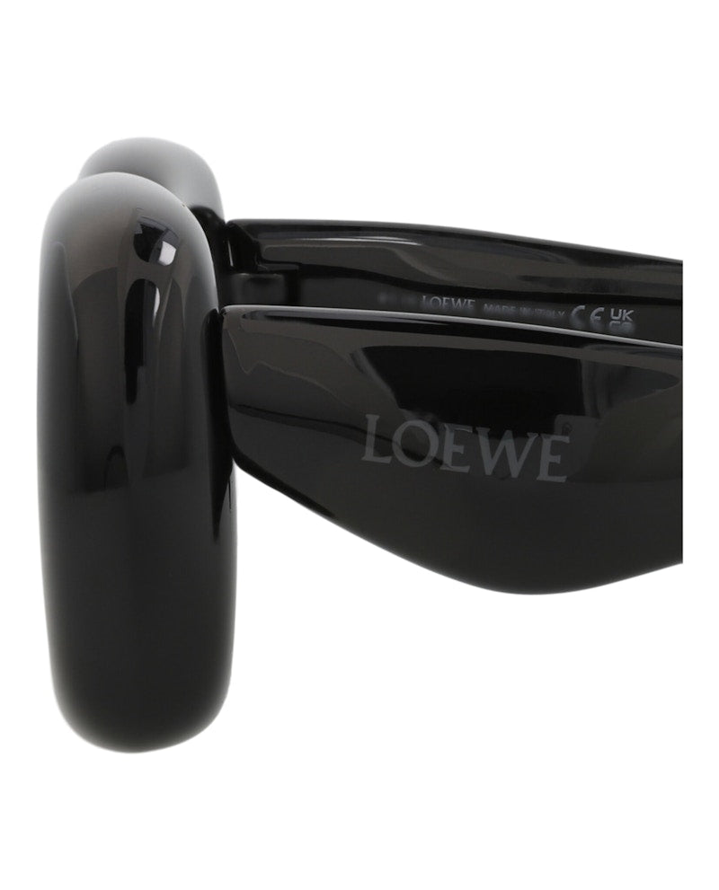 LOEWE Square-Frame Injection Sunglasses Black Black Smoke (LW40098I-41-01A)
