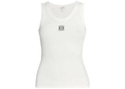 LOEWE Women's Anagram Cotton Tank Top White/Black