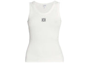 LOEWE Women's Anagram Cotton Tank Top White/Black