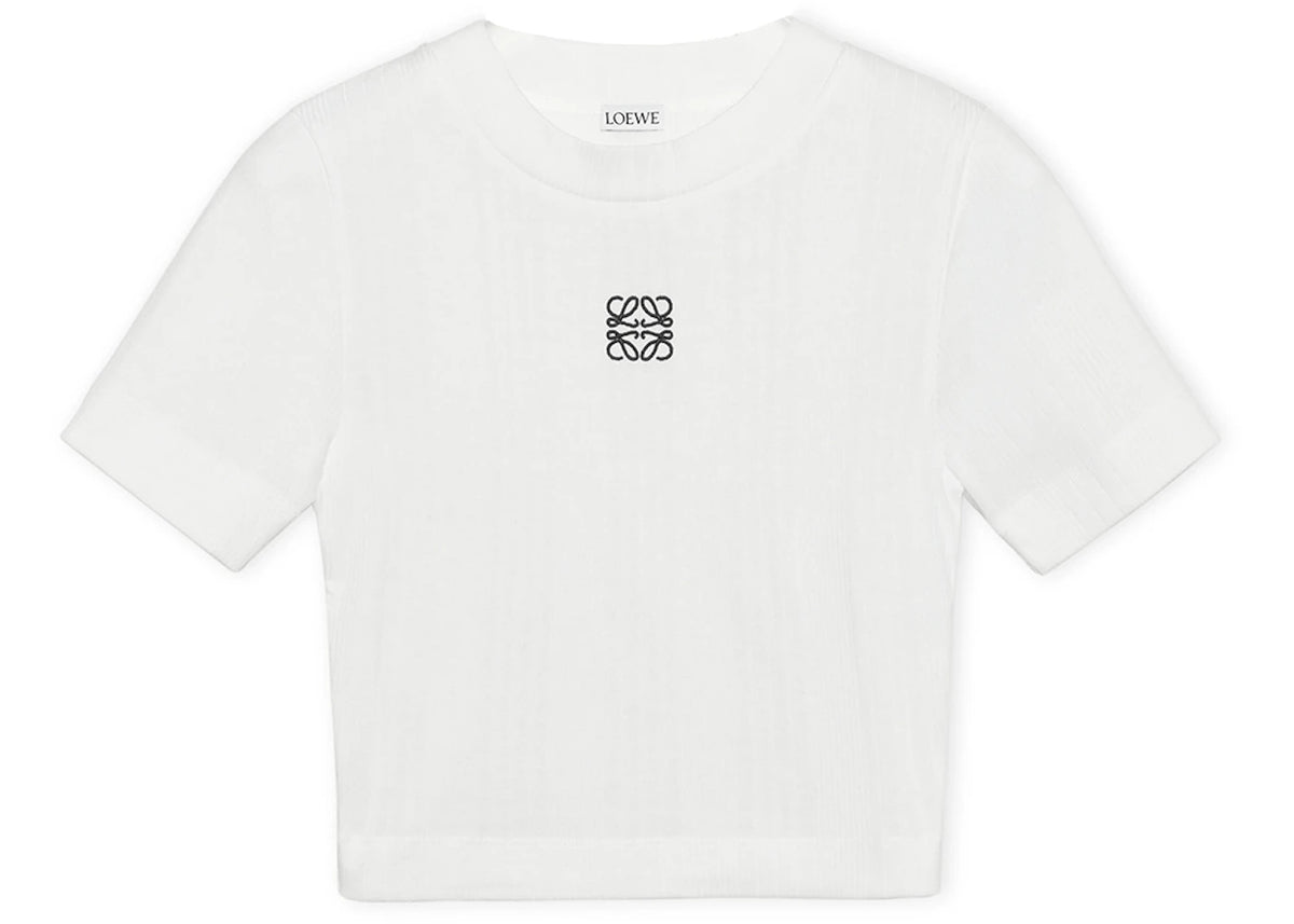 LOEWE Women's Cotton Cropped Top White