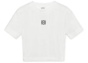 LOEWE Women's Cotton Cropped Top White