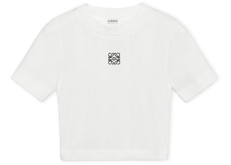 LOEWE Women's Cotton Cropped Top White