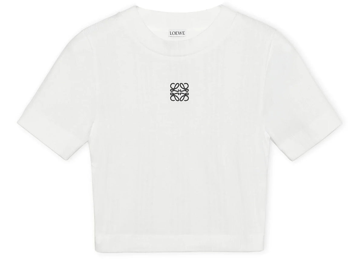 LOEWE Women's Cotton Cropped Top White