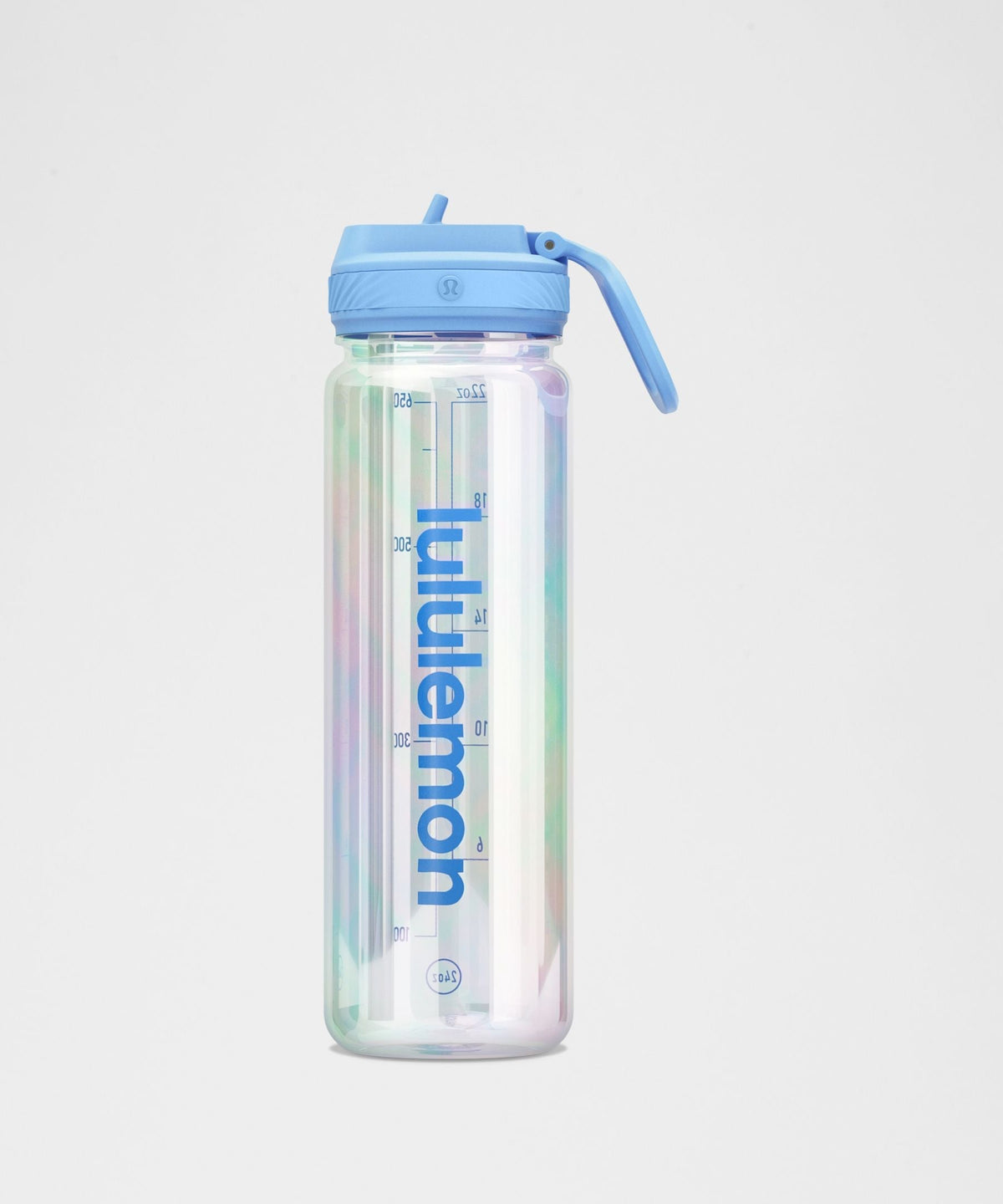 Lululemon Back To Life Clear Bottle 24oz Straw Lid *Iridescent