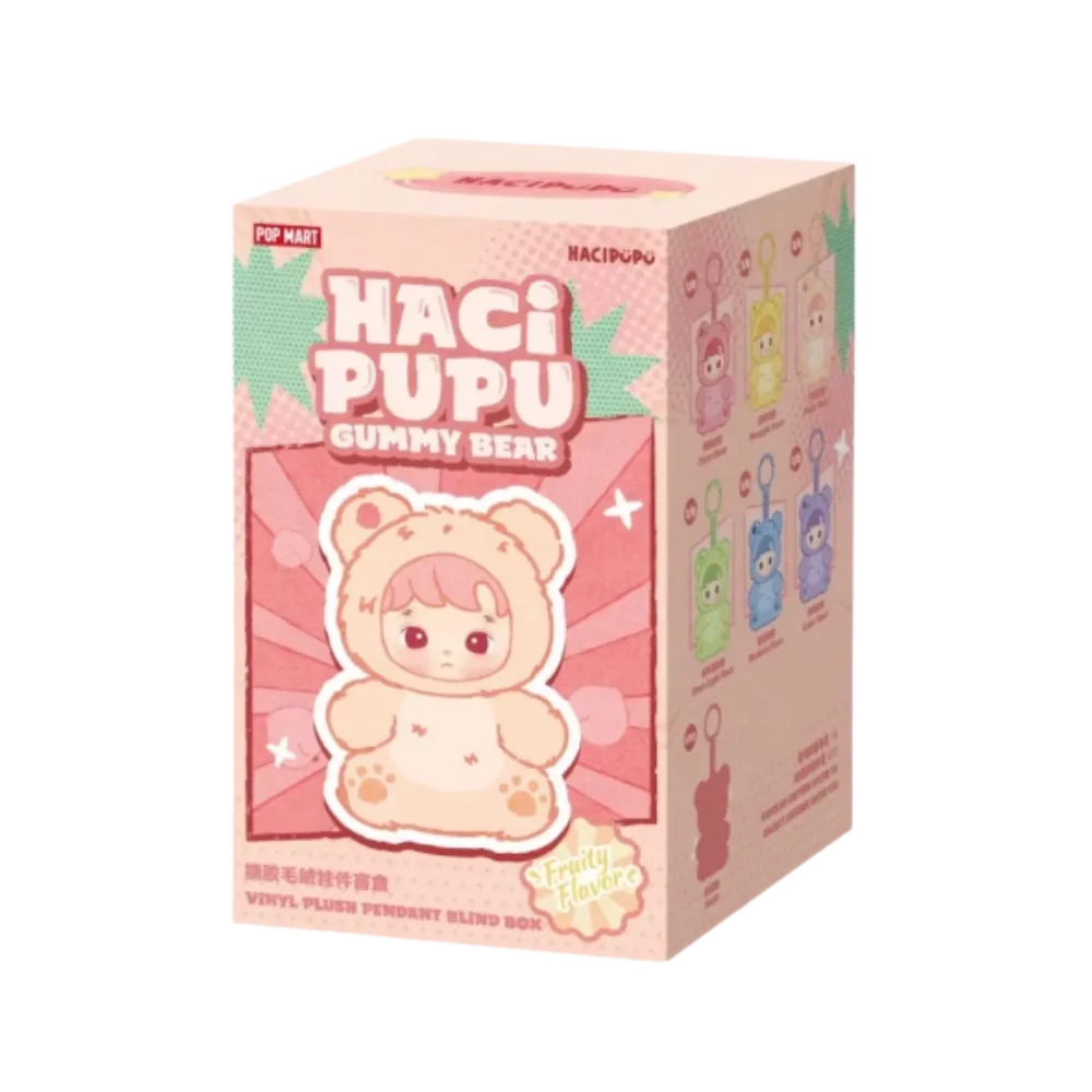 Pop Mart HACIPUPU Gummy Bear Series Vinyl Plush Pendant Single Blind Box