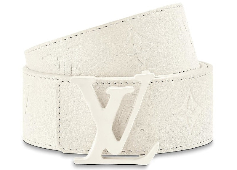 Louis Vuitton Initials Shape Belt Monogram 40MM Powder White