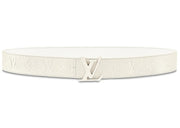 Louis Vuitton Initials Shape Belt Monogram 40MM Powder White