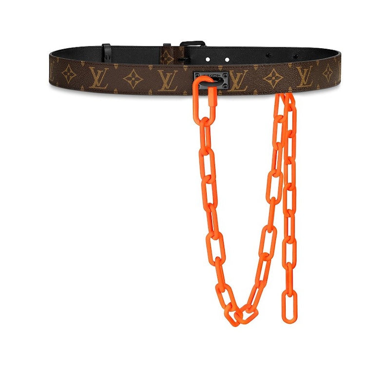 Louis Vuitton Signature Belt Monogram Chains 35MM Brown/Orange
