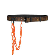 Louis Vuitton Signature Belt Monogram Chains 35MM Brown/Orange