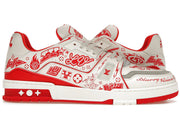 Louis Vuitton Lv Trainer Graffiti White Red