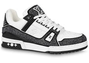 Louis Vuitton Trainer Black White Swarovski