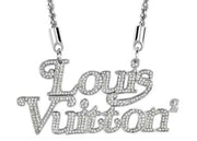 Louis Vuitton x Nigo Squared Strass Necklace Silver