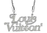 Louis Vuitton x Nigo Squared Strass Necklace Silver