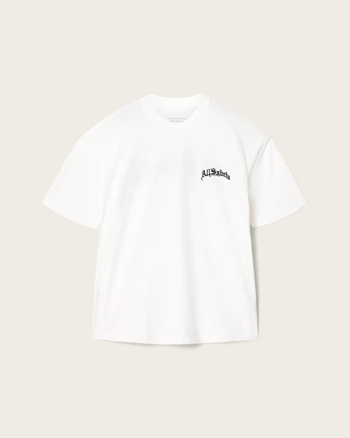 ALL SAINTS Descent Oversized Graphic Ashen White T-Shirt
