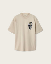 ALL SAINTS Snakehead Oversized Graphic Almond White T-Shirt