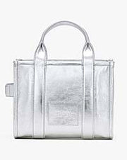 Marc Jacobs Marc Jacobs The Metallic Leather Small Tote Bag Metallic Silver Metallic Silver