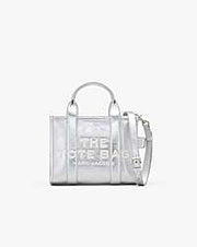 Marc Jacobs Marc Jacobs The Metallic Leather Small Tote Bag Metallic Silver Metallic Silver