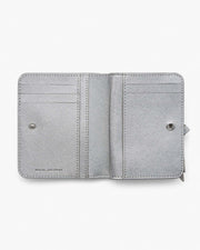 Marc Jacobs Marc Jacobs The Metallic Utility Snapshot Mini Compact Wallet Silver Silver