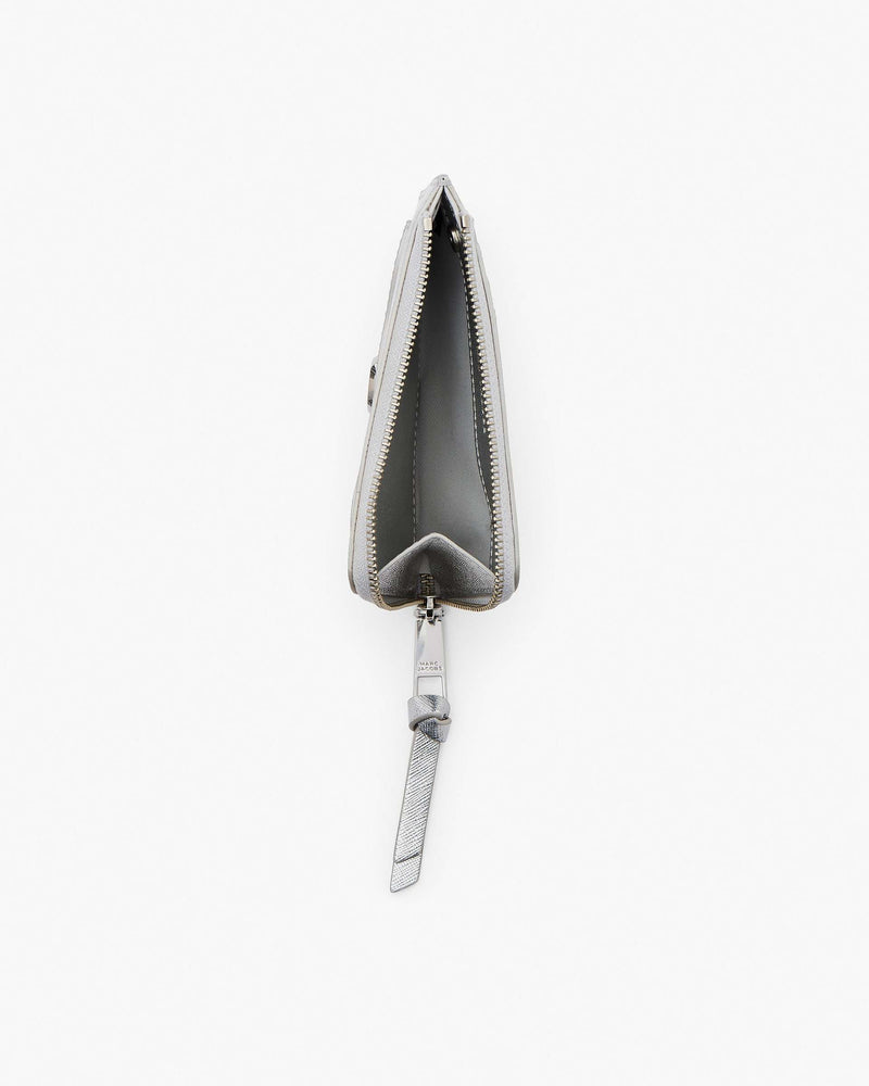 Marc Jacobs Marc Jacobs The Metallic Utility Snapshot Top Zip Multi Wallet Silver Silver