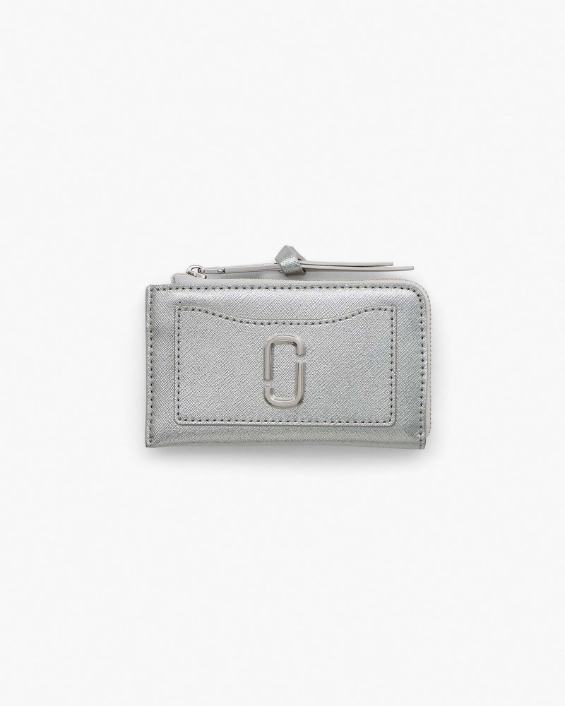 Marc Jacobs Marc Jacobs The Metallic Utility Snapshot Top Zip Multi Wallet Silver Silver