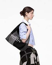 Marc Jacobs Marc Jacobs The Patchwork Denim Sack Bag Black Denim Black Denim