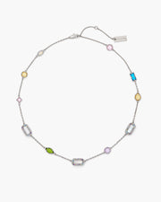 Marc Jacobs Marc Jacobs The J Marc Luxe Gem Station Necklace Silver/Multi Silver/multi